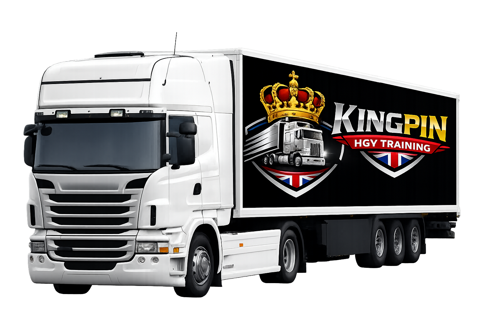 Articulated lorry used for C+E HGV training Articulated lorry used for C+E HGV training